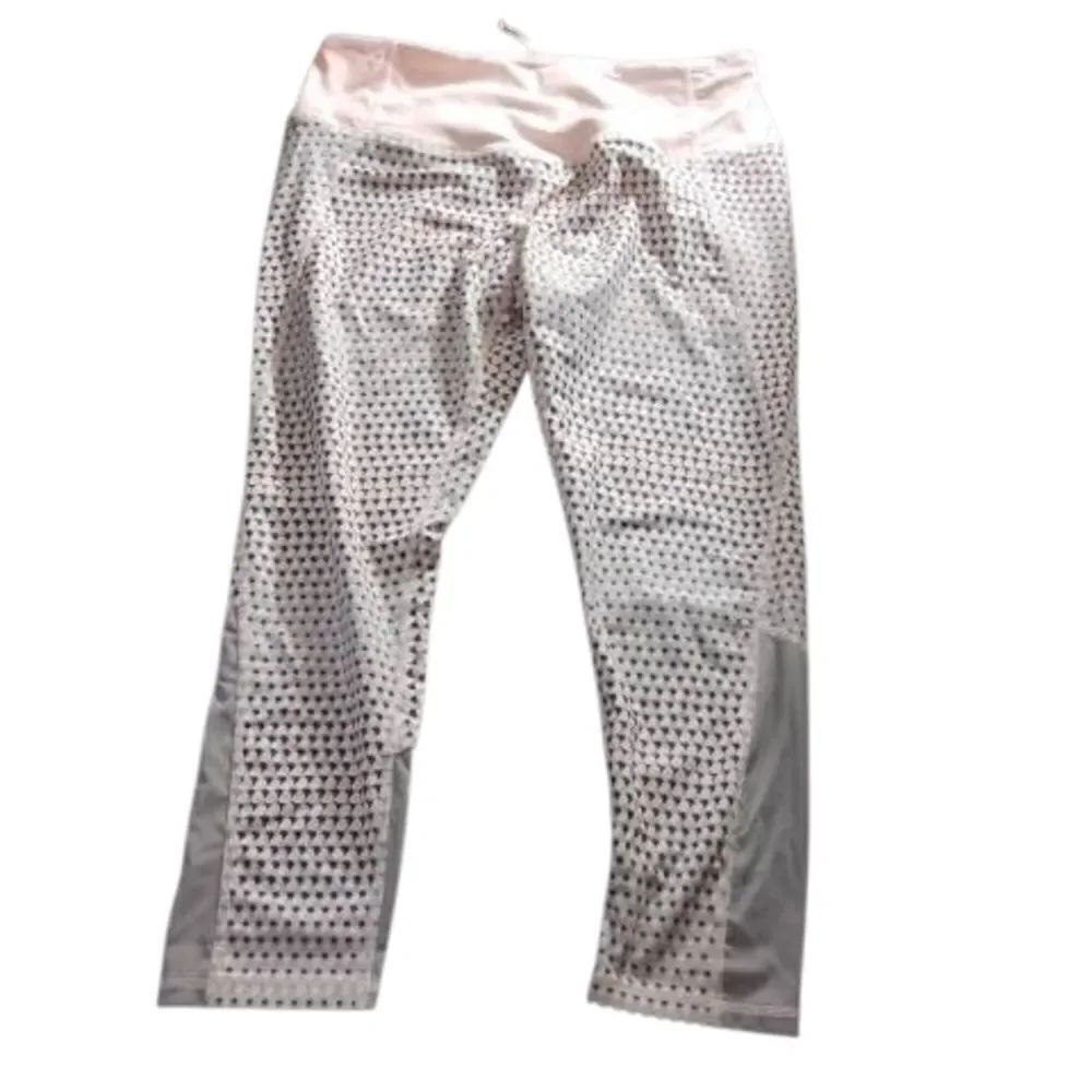 Pink and White Geometric Leggings (400)